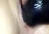 Primer plano del coño con fugas de la esposa  (POV Mature